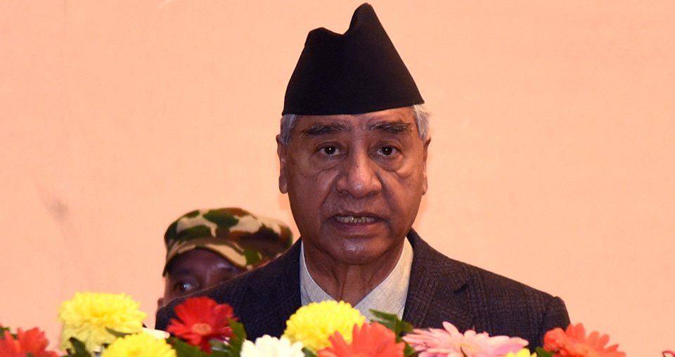 पत्रकार सम्मेलन मार्फत स्थानीय चुनाव केन्द्रित अभियान घोषणा गर्दै देउवा